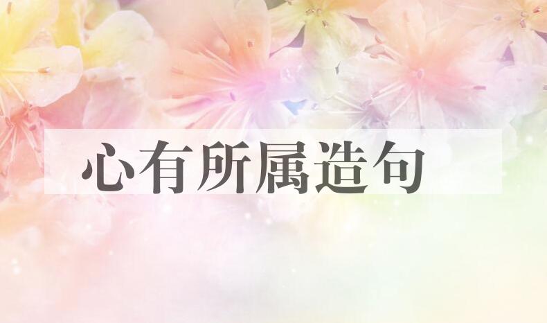 用心有所属造句