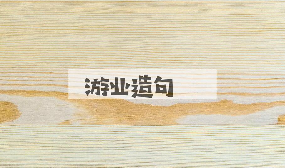 用游业造句