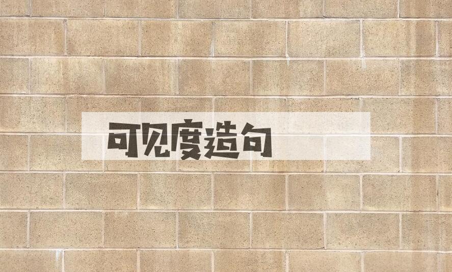 用可见度造句