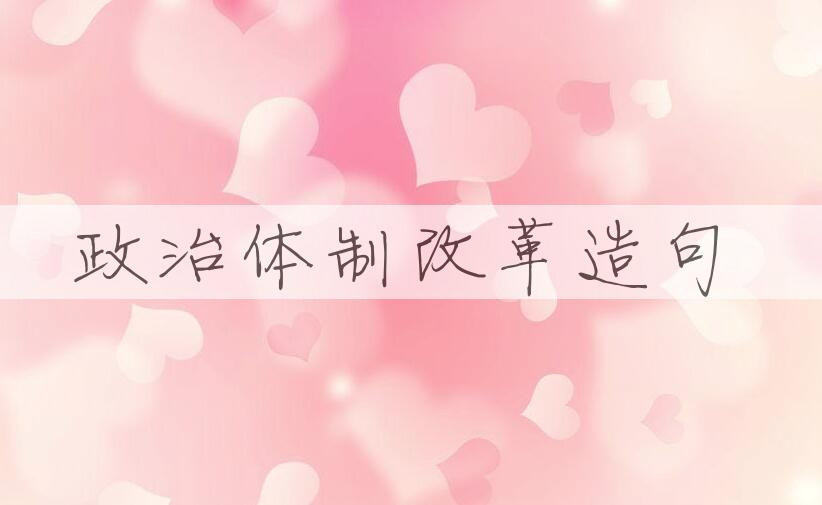 用政治体制改革造句