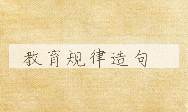 用教育规律造句
