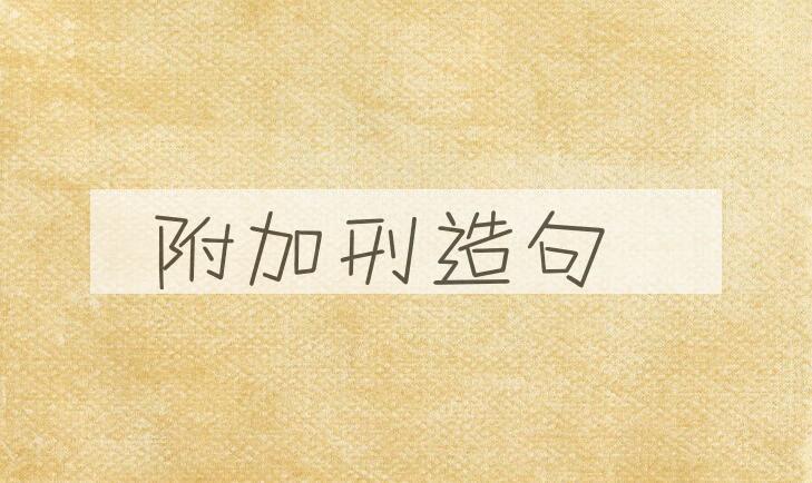 用附加刑造句