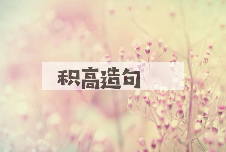 用积高造句
