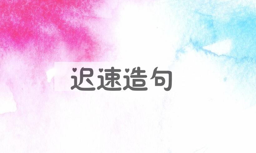 用迟速造句