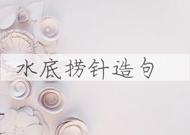 用水底捞针造句