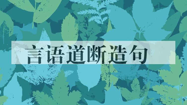 用言语道断造句