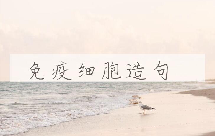 用免疫细胞造句