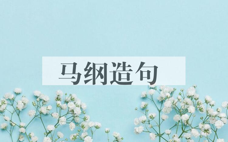 用马纲造句