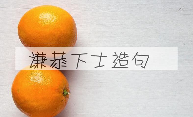 用谦恭下士造句