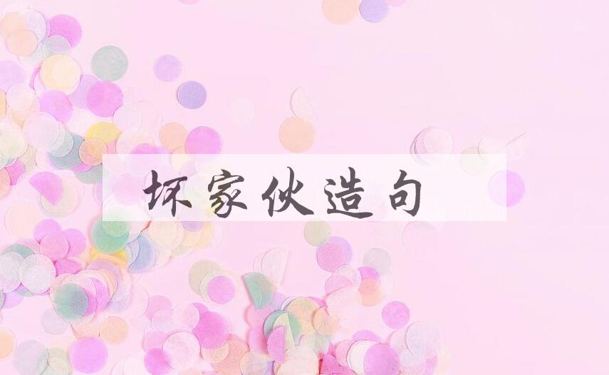 用坏家伙造句