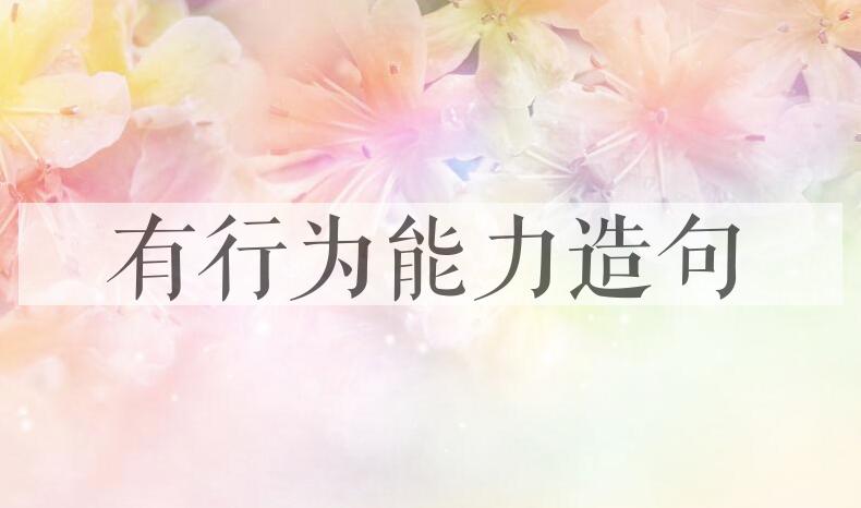 用有行为能力造句