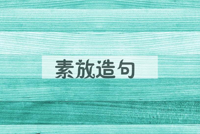 用素放造句