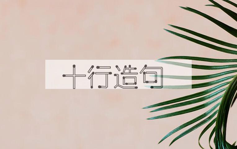 用十行造句