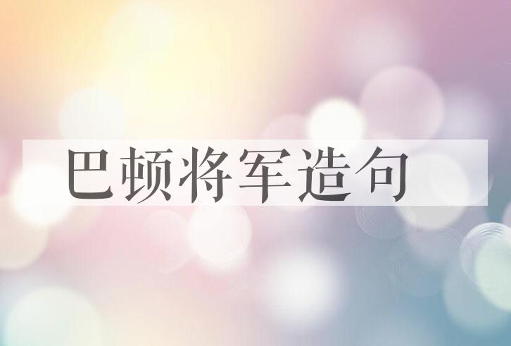 用巴顿将军造句