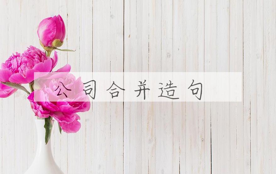 用公司合并造句