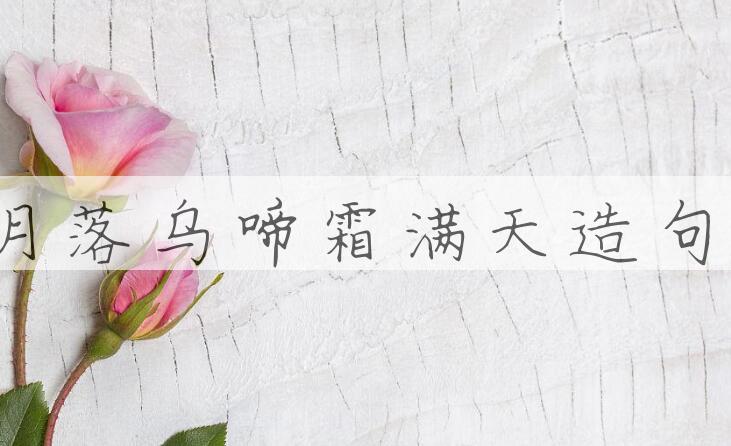 用月落乌啼霜满天造句