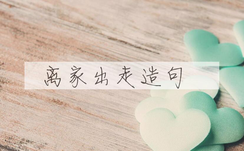 用离家出走造句