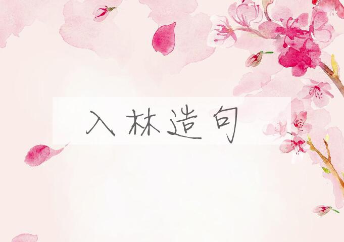 用入林造句
