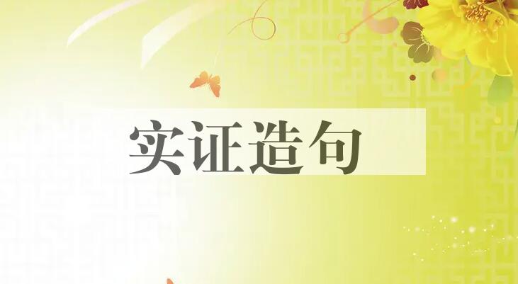 用实证造句