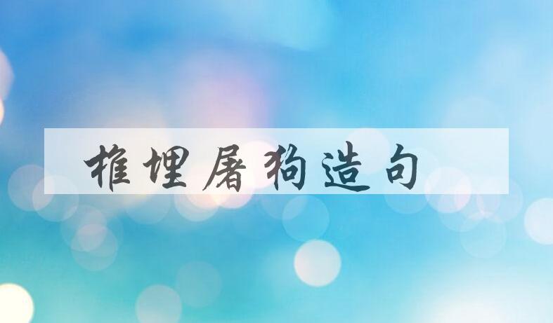 用椎埋屠狗造句