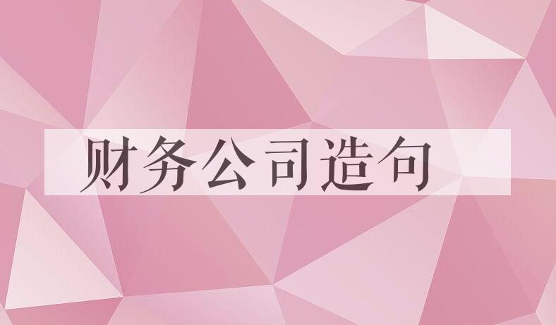 用财务公司造句