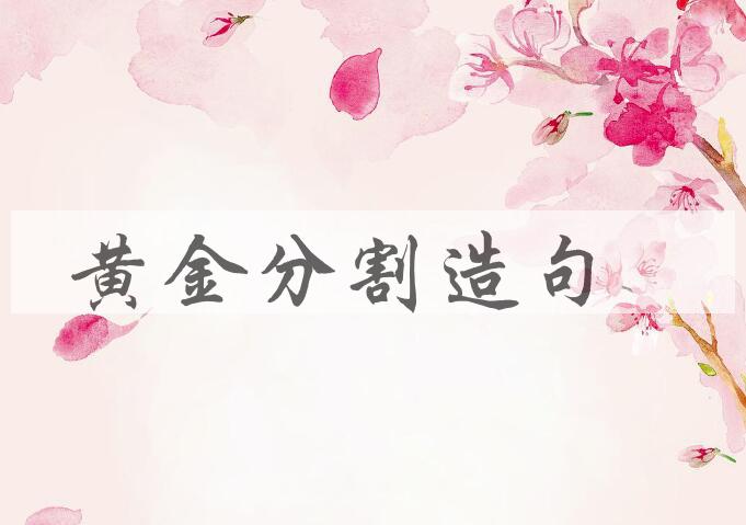 用黄金分割造句