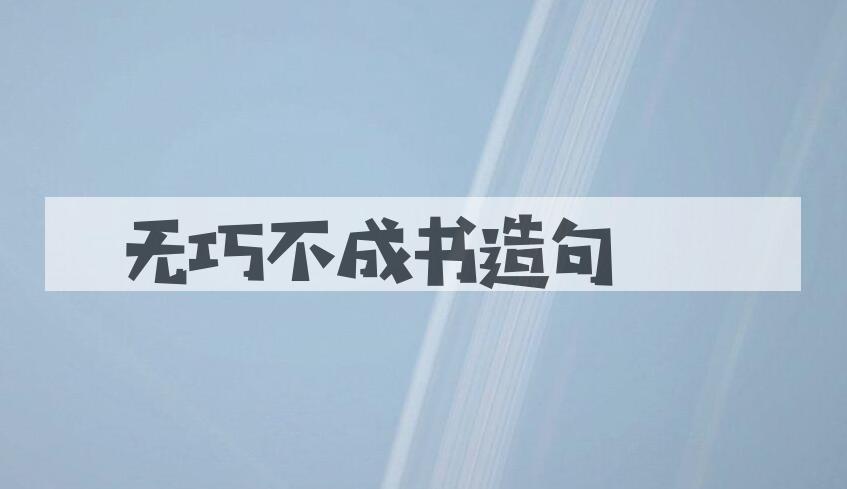 用无巧不成书造句