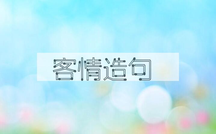 用客情造句