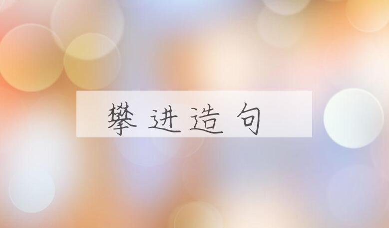 用攀进造句
