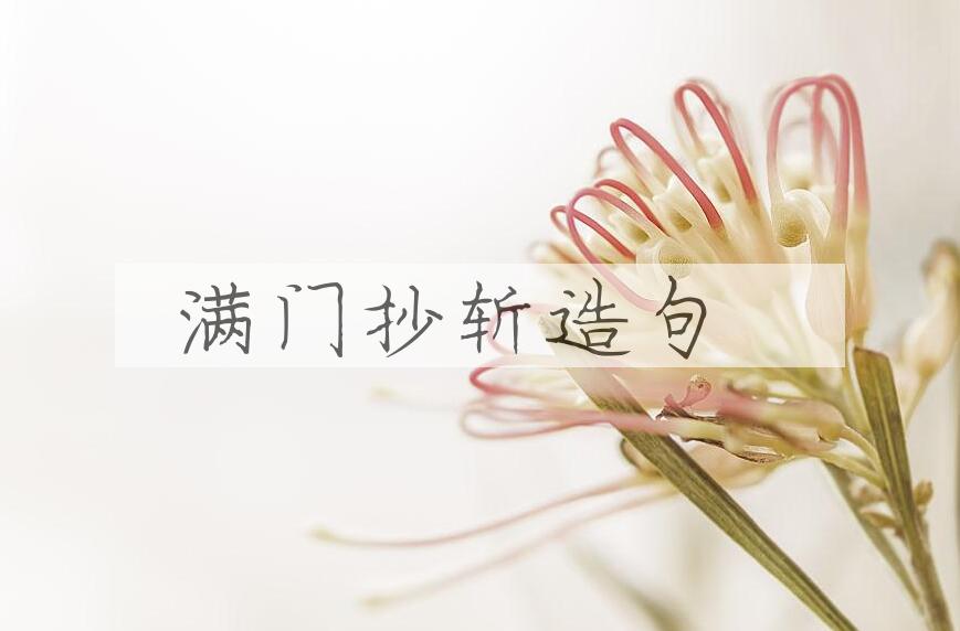 用满门抄斩造句