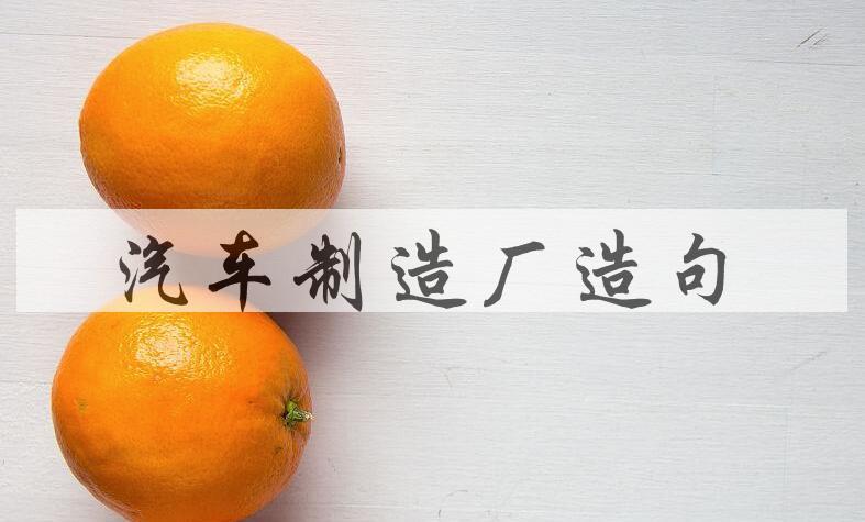 用汽车制造厂造句