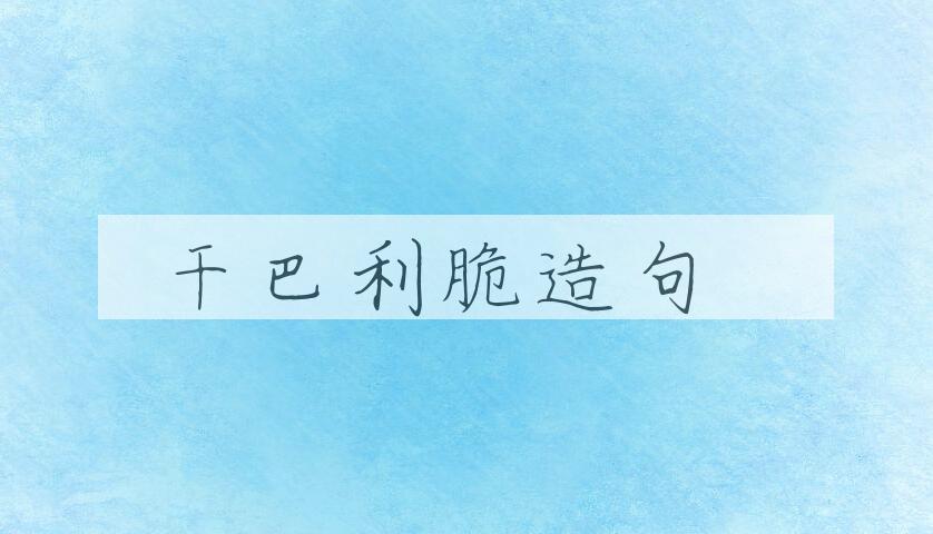 用干巴利脆造句