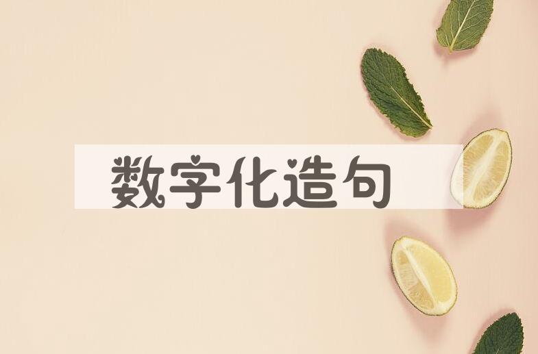 用数字化造句