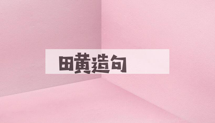 用田黄造句
