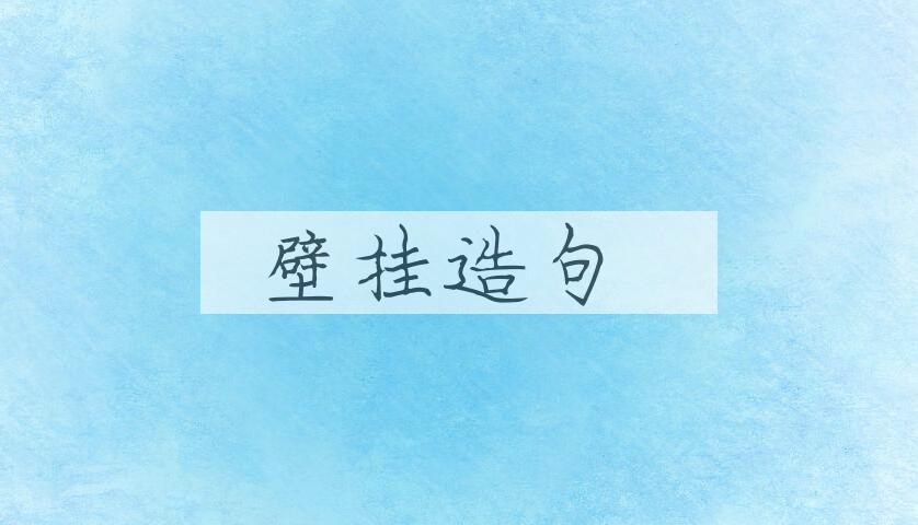 用壁挂造句