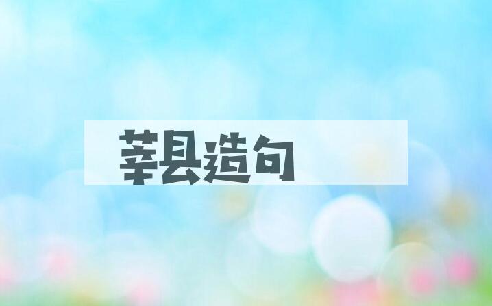 用莘县造句