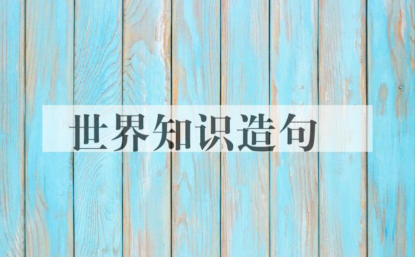 用世界知识造句