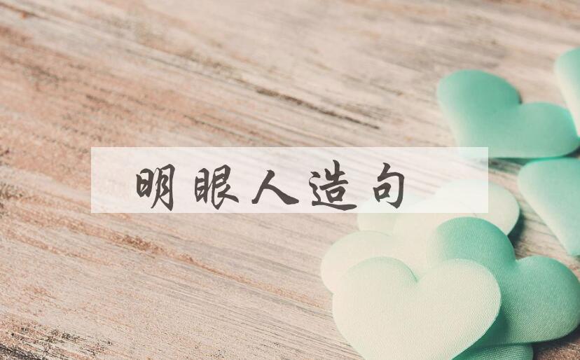 用明眼人造句