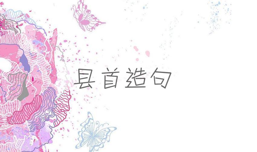 用县首造句