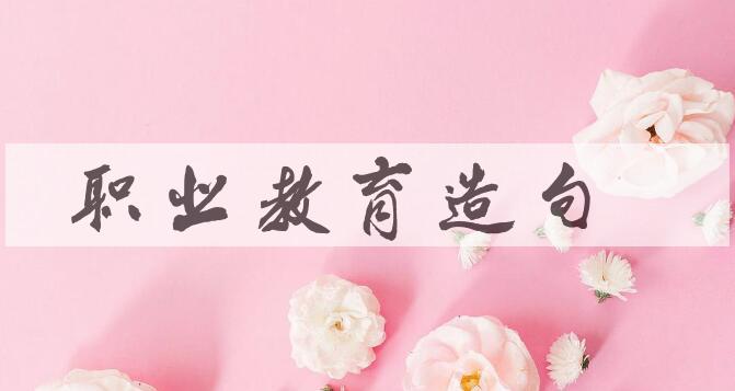 用职业教育造句