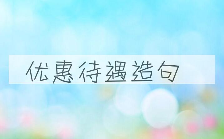 用优惠待遇造句