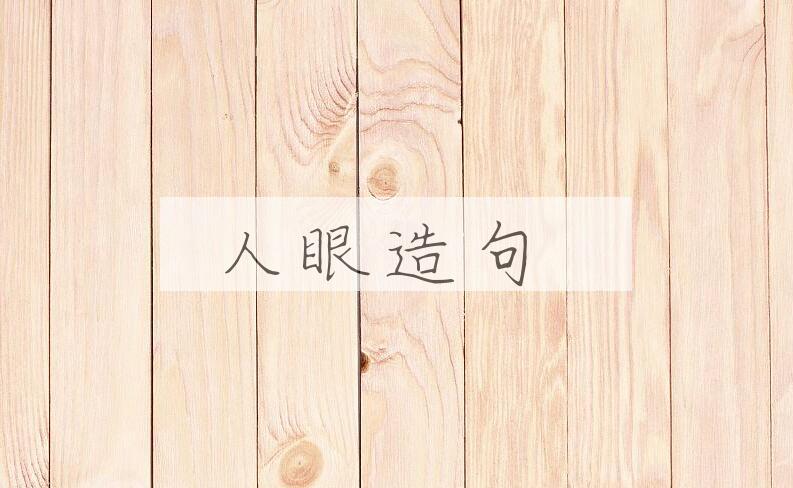 用人眼造句