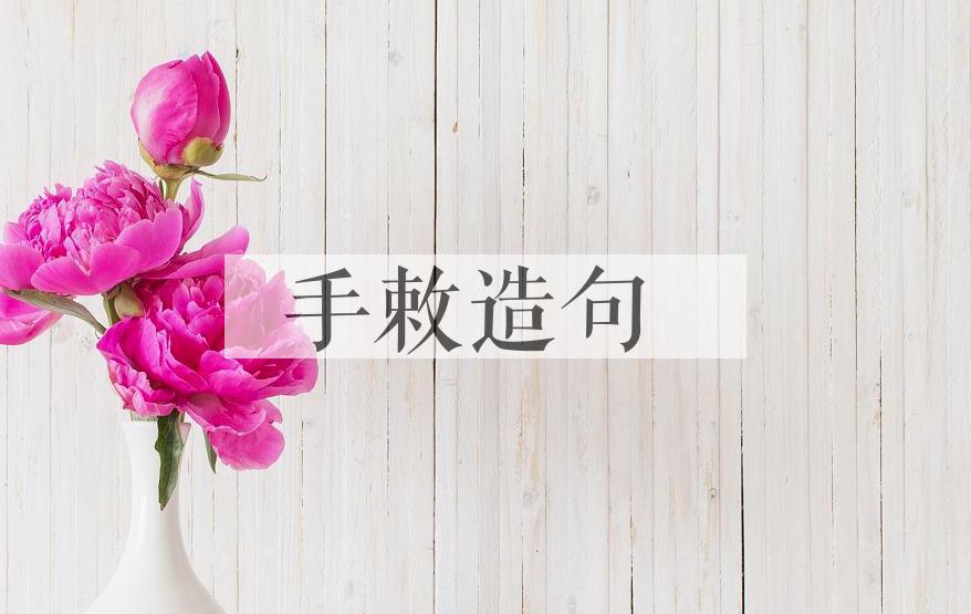 用手敕造句