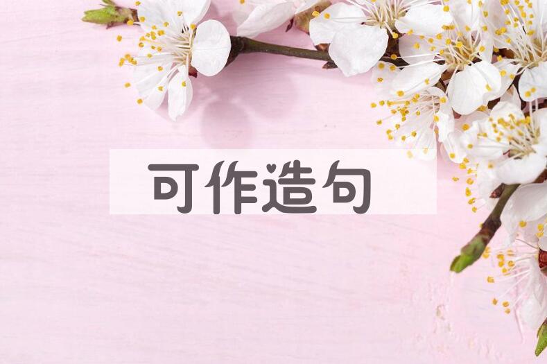 用可作造句