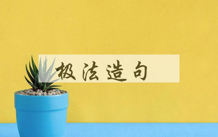 用极法造句