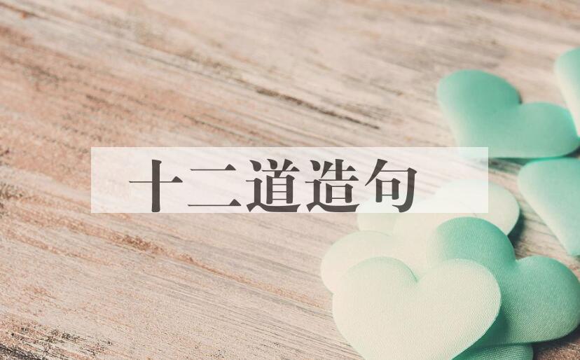 用十二道造句
