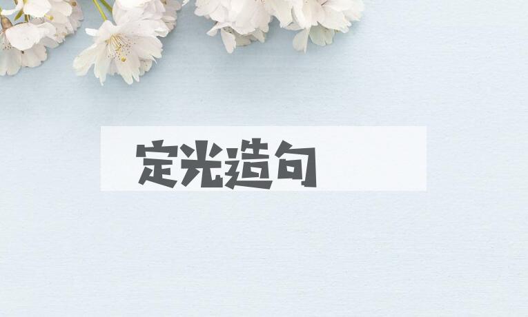 用定光造句