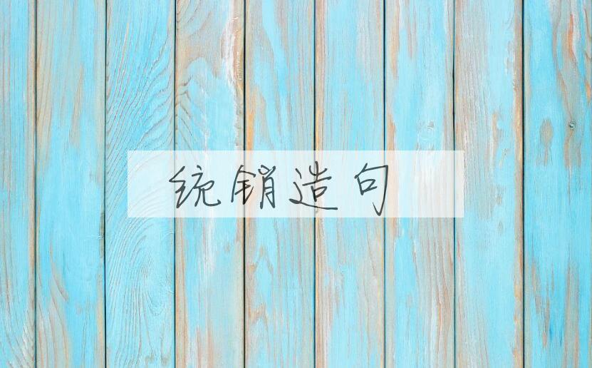 用统销造句