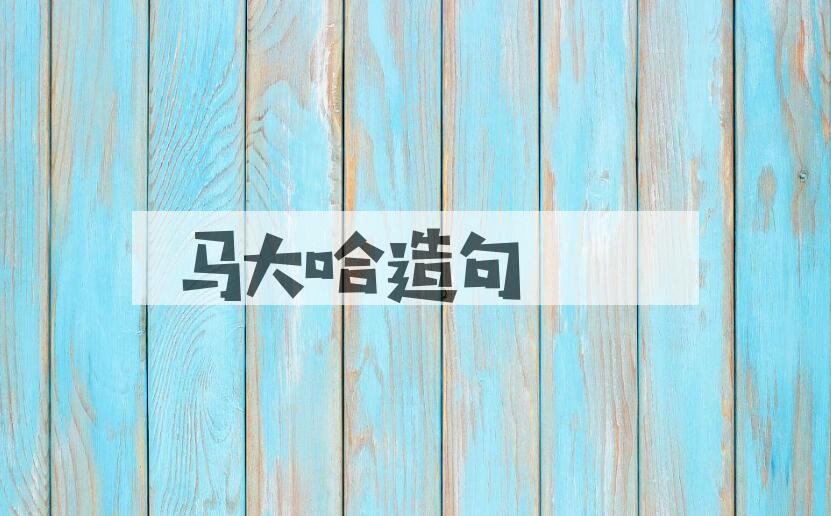 用马大哈造句
