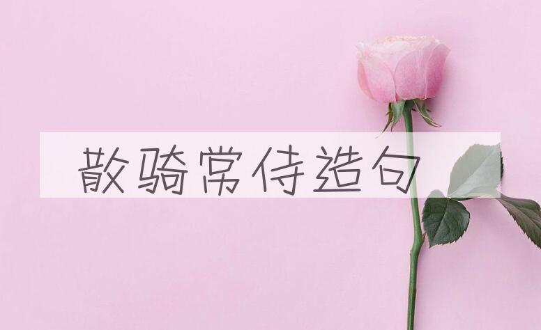 用散骑常侍造句